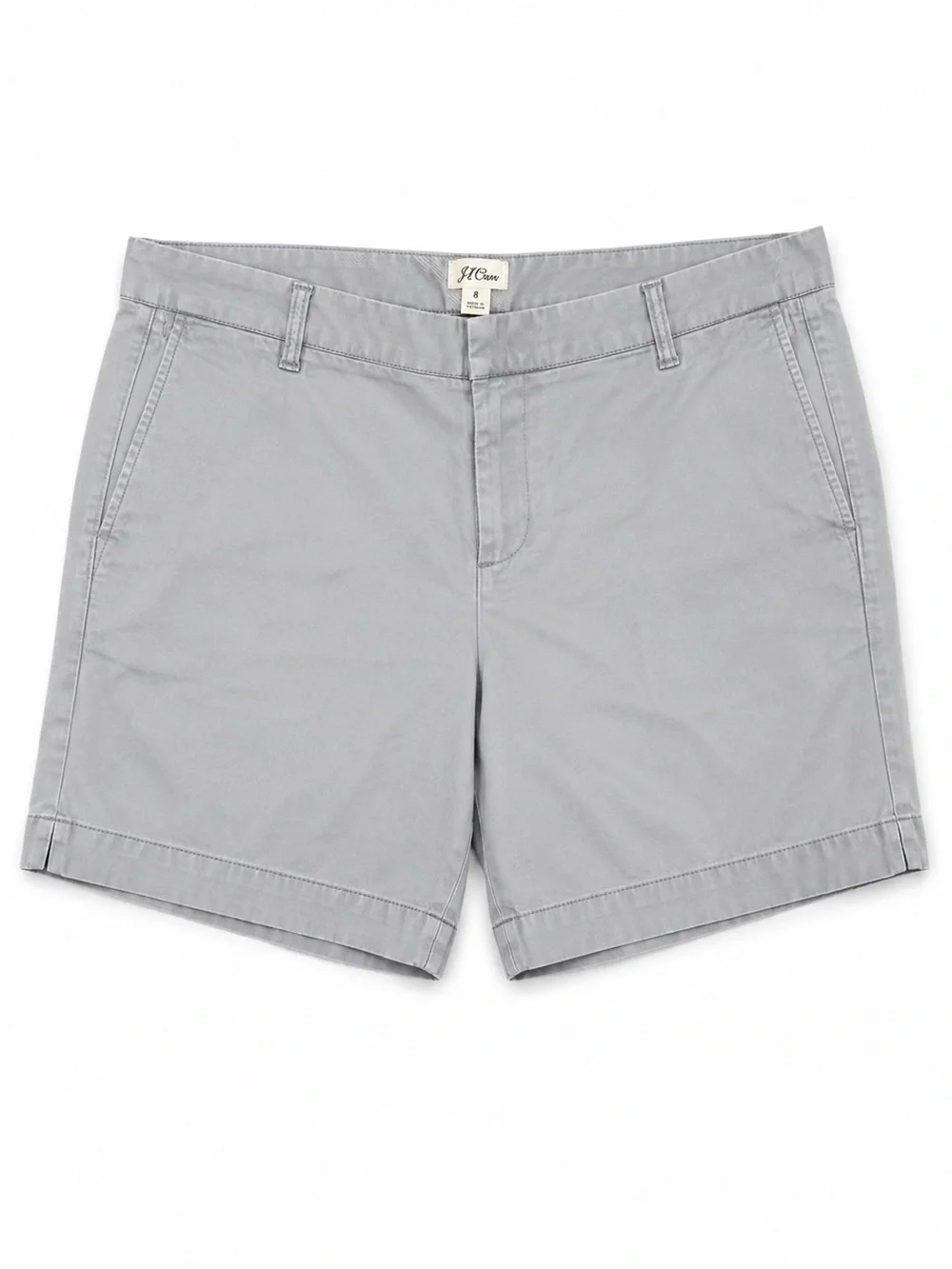 j.crew light gray chino shorts size 8